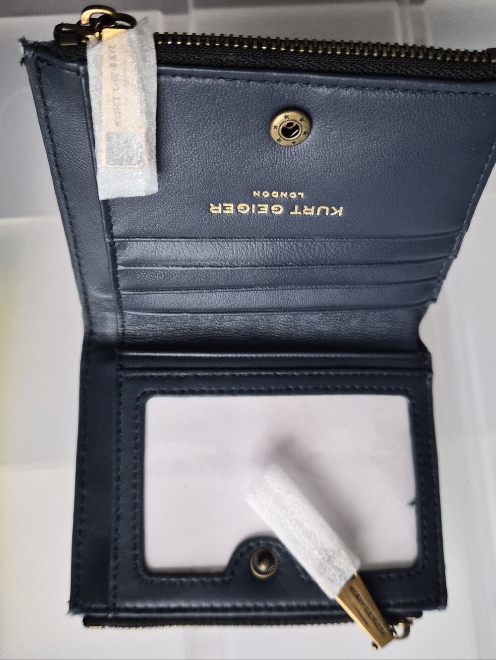 *NIB* [Kurt Geiger London] Mini Denim Patchwork Purse - Picture 4 of 4